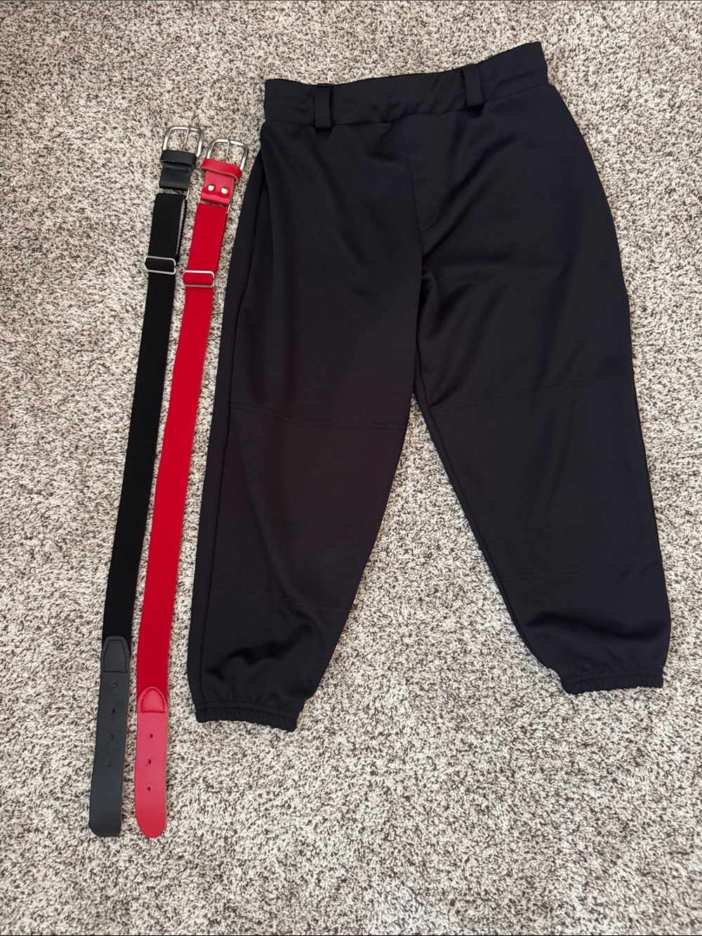 Boys Baseball LOT of Pants & Belts Size Youth XLarge 3 Pieces